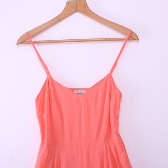 TALULA ARITZIA Lipinski Soft Flowy Fit & Flare Tank Mini Coral Dress - Picture 2 of 7